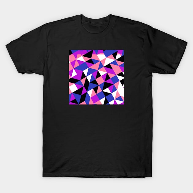 Genderfluid Pride Tilted Geometric Shapes Collage T-Shirt by VernenInk